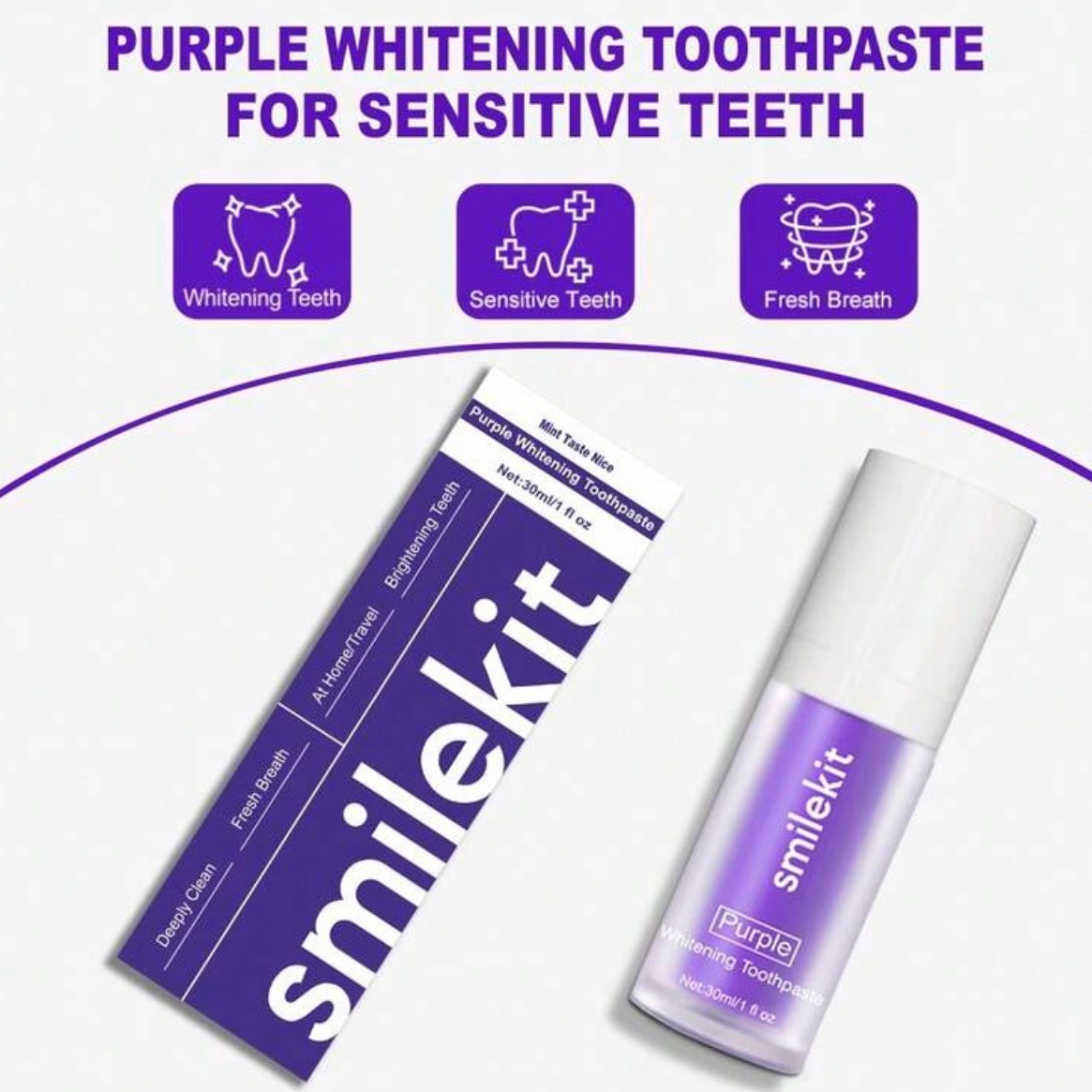 Smilekit Purple Whitening for Sensitive Teeth – 30ml