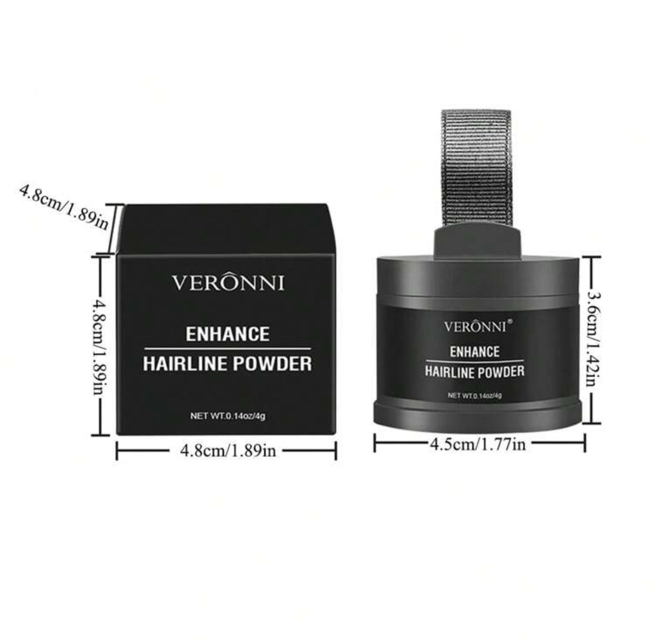 Veronni Enhance Hairline Powder – 4g (Black)