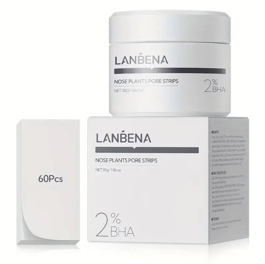 LANBENA nose plants pore strips packaging on a white background