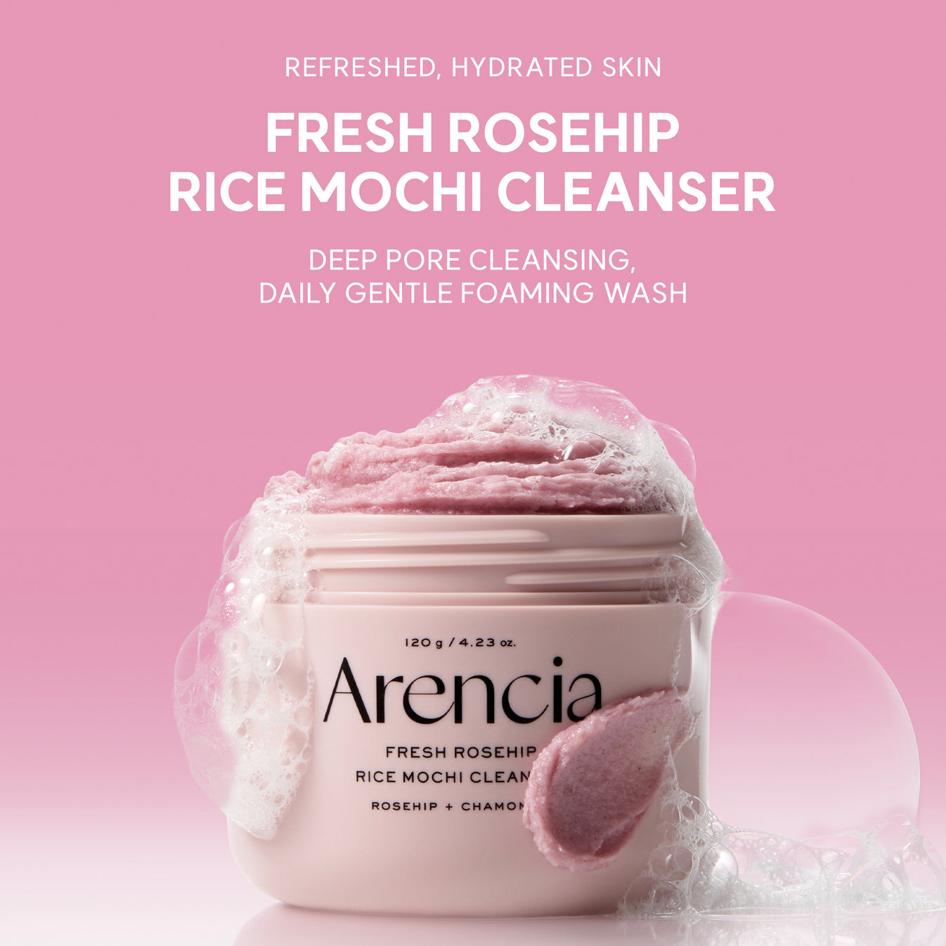 Arencia Fresh Rosehip Rice Mochi Cleanser - 120g